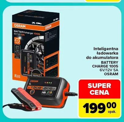 Inteligentna ładowarka do akumulatora Battery Charge 1005 Osram promocja w Carrefour