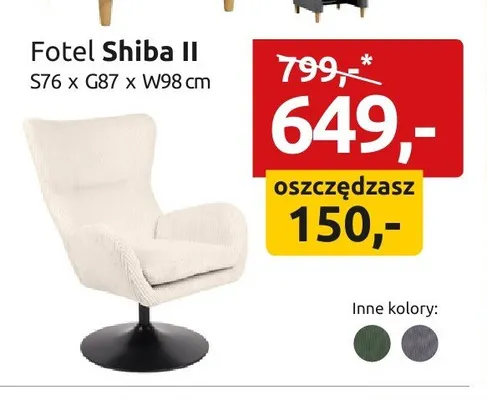 Fotel Shiba II promocja w Black Red White