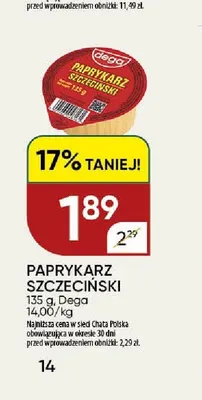 Paprykarz Szczeciński Dega promocja w Chata Polska