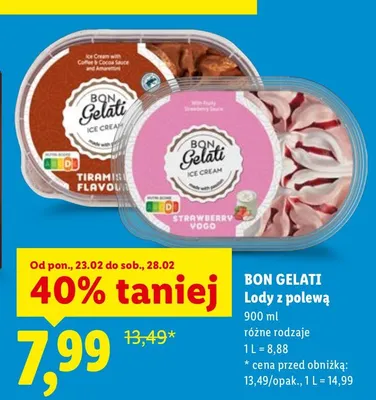 Lody z polewą promocja w Lidl