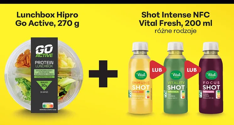 Lunchbox protein Go Active promocja w Biedronka