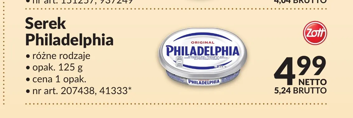 Serek twarogowy Philadelphia promocja w Makro