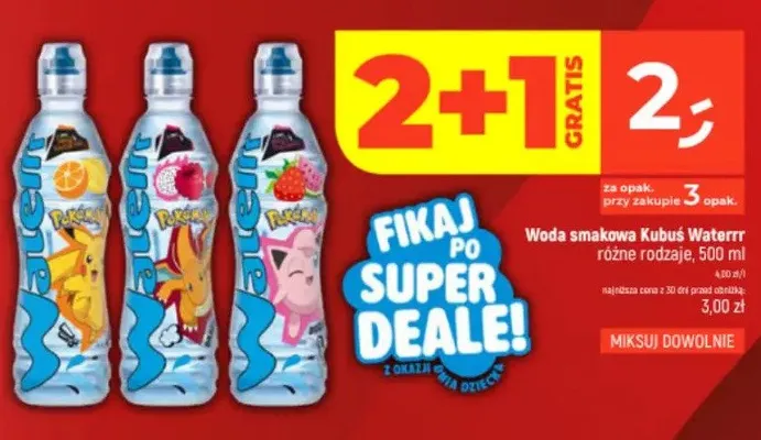 Woda smakowa Kubuś Waterrr smoczy owoc promocja w Dealz