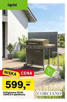 Grill gazowy CORCIANO 10kW CAMILA 4-palnikowy promocja w Leroy Merlin