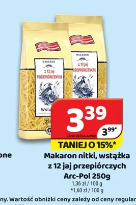 Makaron nitki z 12 jaj przepiórczych Arc-Pol promocja w Delfin