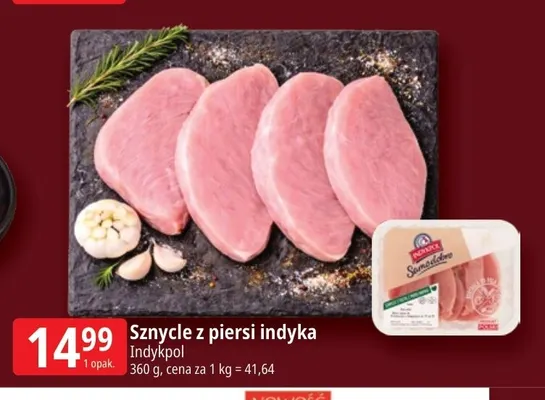 Sznycle z piersi indyka Indykpol promocja w Leclerc