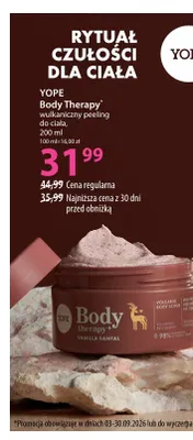 Wulkaniczny peeling do ciała Body Therapy Yope promocja w Hebe