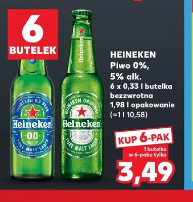 Piwo bezalkoholowe Heineken 6-pak promocja w Kaufland
