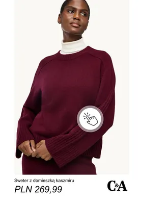 Sweter z domieszką kaszmiru C & A promocja w C&A