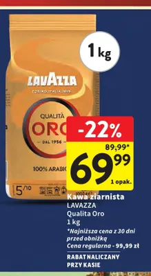 Kawa ziarnista Lavazza Qualita Oro promocja w Intermarche