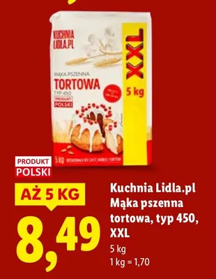 Mąka Kuchnia Lidla.pl Mąka pszenna tortowa, typ 450, XXL promocja w Lidl