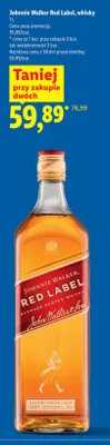 Whisky Johnnie Walker Red Label promocja w Lidl