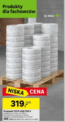 Przewód YDYP 450/750V 3x2,5 mm² promocja w Leroy Merlin