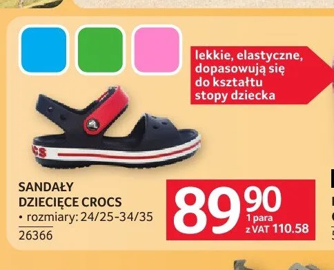 Sandały dziecięce Crocs promocja w Selgros