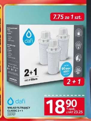 Wkład filtrujący Classic 3-pak Dafi promocja w Selgros