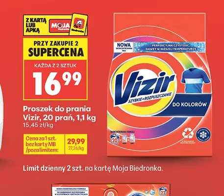 Proszek do prania Vizir promocja w Biedronka
