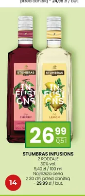 Wódka Stumbras Infusions Lemon promocja w Twój Market