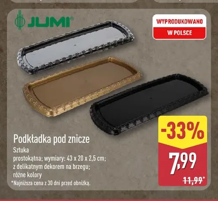 Podkładka pod znicze Jumi promocja w Aldi