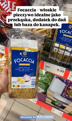 Focaccia Cucina Cheese & Onion promocja w Aldi