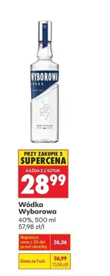 Wódka Wyborowa promocja w Biedronka