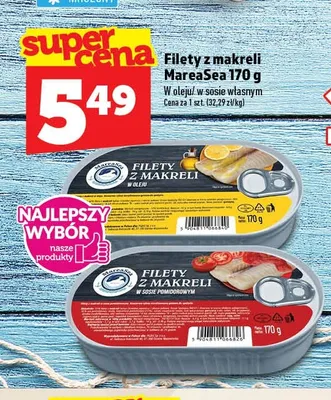 Filety z makreli w sosie własnym MareaSea promocja w TOPAZ