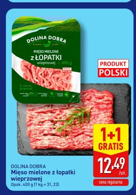 Mięso mielone z łopatki wieprzowej Dolina Dobra promocja w Aldi
