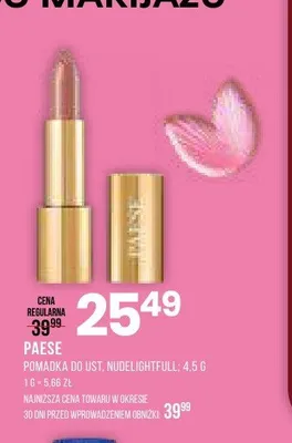 Pomadka do ust Paese Nudelightfull promocja w Drogerie Natura