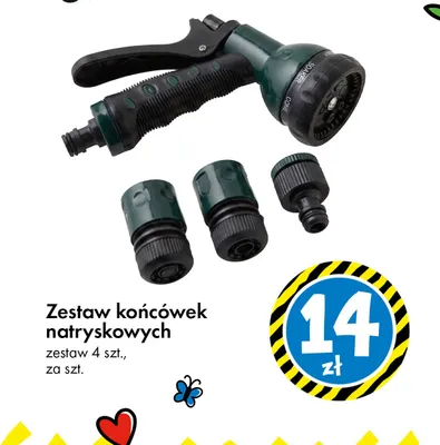 Zestaw końcówek natryskowych promocja w Tedi