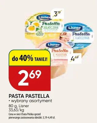 Pasta pastella wybrany asortyment promocja w Chata Polska