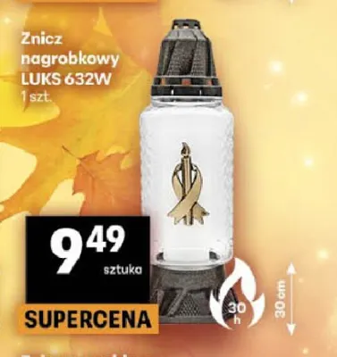 Znicz nagrobkowy Luks 632W promocja w Delikatesy Centrum