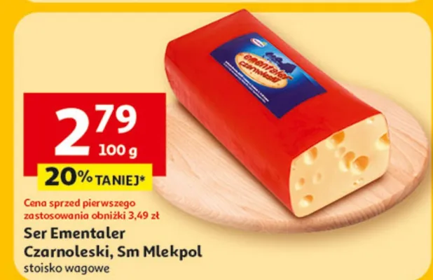 Ser Ementaler Czarnoleski, Sm Mlekpol stoisko wagowe promocja w Auchan