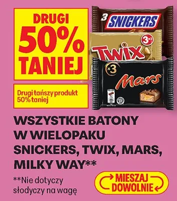 Batony Snickers w wielopaku promocja w Biedronka