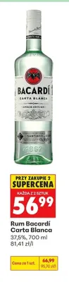 Rum Bacardí Carta Blanca promocja w Biedronka