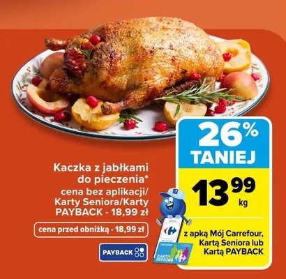 Kaczka z jabłkami do pieczenia promocja w Carrefour Market