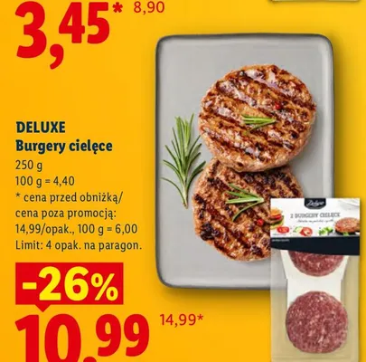 Burgery cielęce Deluxe promocja w Lidl