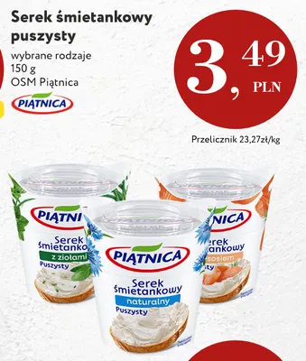 Serek śmietankowy puszysty z ziołami Piątnica promocja w Market Point