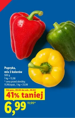 Papryka mix 3 kolorów promocja w Lidl