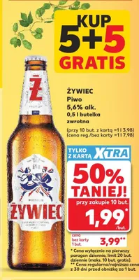Piwo Żywiec 5,6% alk. promocja w Kaufland
