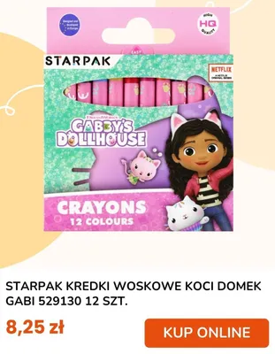 Kredki woskowe Starpak Koci Domek Gabi promocja w taniaksiazka.pl