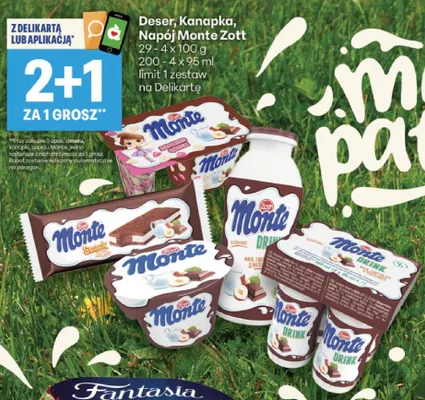 Napój Monte Zott promocja w Delikatesy Centrum