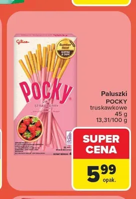 Paluszki Pocky truskawkowe promocja w Carrefour Market