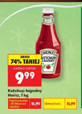 Ketchup łagodny Heinz promocja w Biedronka