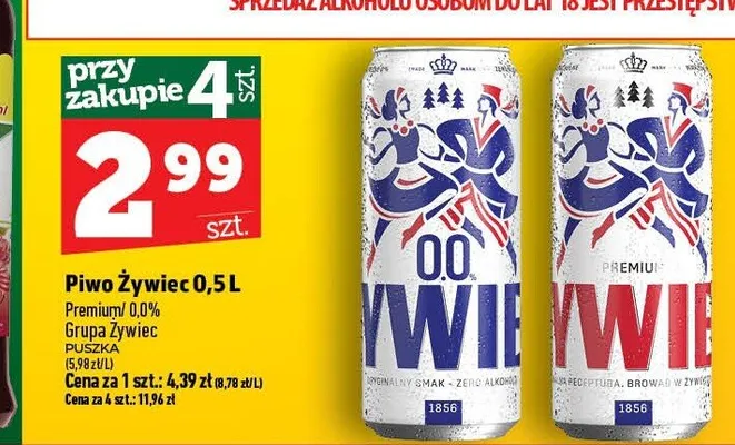 Piwo bezalkoholowe Żywiec promocja w TOPAZ