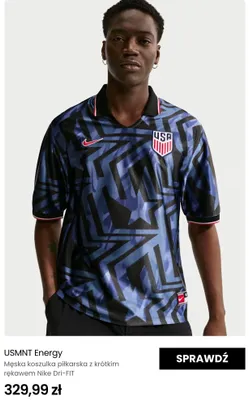 Męska koszulka piłkarska z krótkim rękawem Nike Dri-FIT USMNT Energy promocja w Strefa Mundial