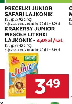 Krakersy Junior Wesołe Literki Lajkonik promocja w Stokrotka