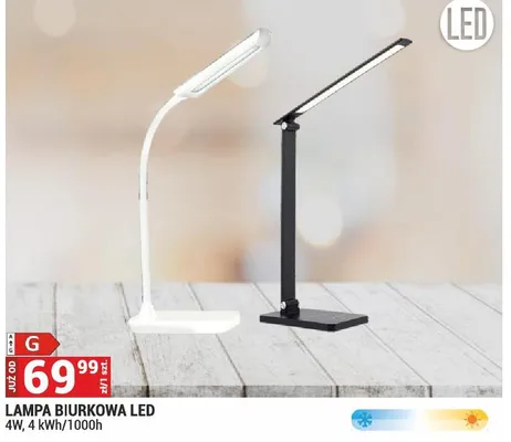 Lampa biurkowa LED 4W, 4 kWh/1000h promocja w Merkury Market