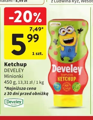 Ketchup Minionki Develey promocja w Intermarche