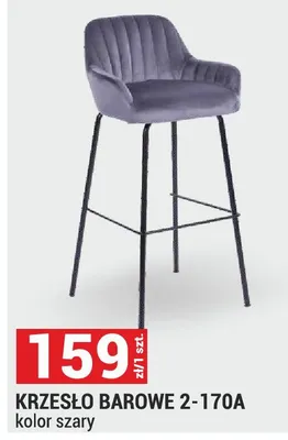 Krzesło barowe 2-170A kolor szary promocja w Merkury Market