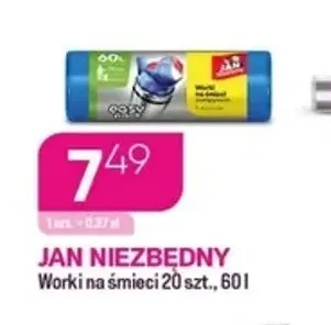 Worki na śmieci 60 l Jan Niezbędny promocja w Drogerie Koliber