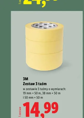 Zestaw 3 taśm 3 m promocja w Lidl